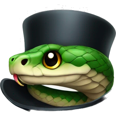 snake with tophat emoji