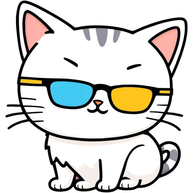 Cat with sunglasses emoji