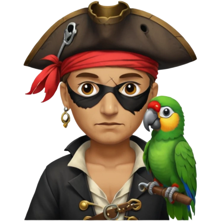 pirate and parrot emoji