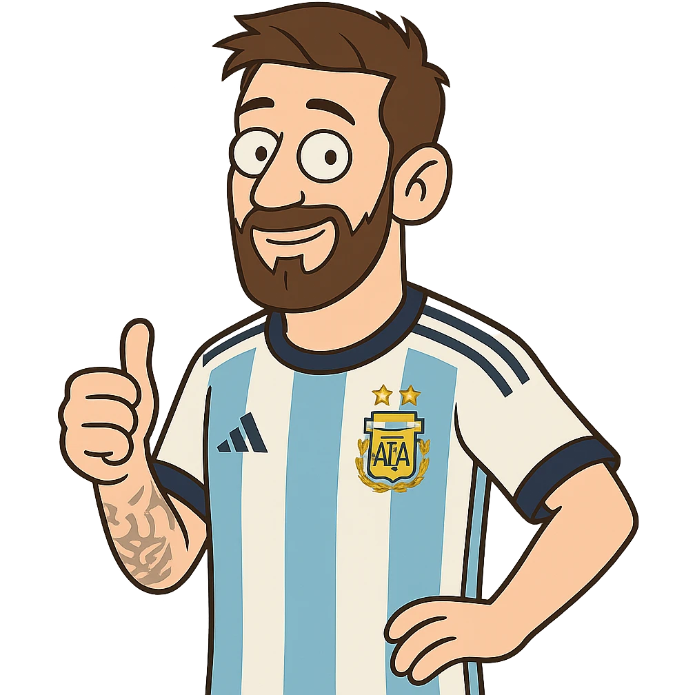flat-toon style ميسي emoji