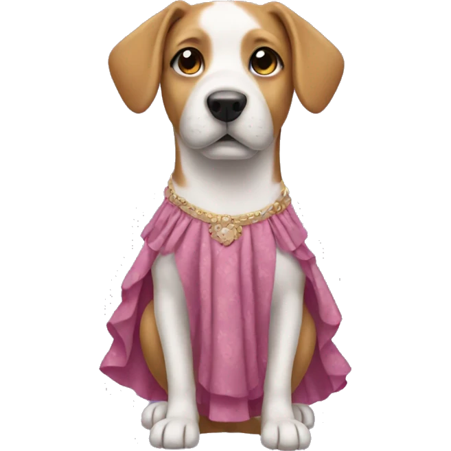 dog wearing a dress emoji