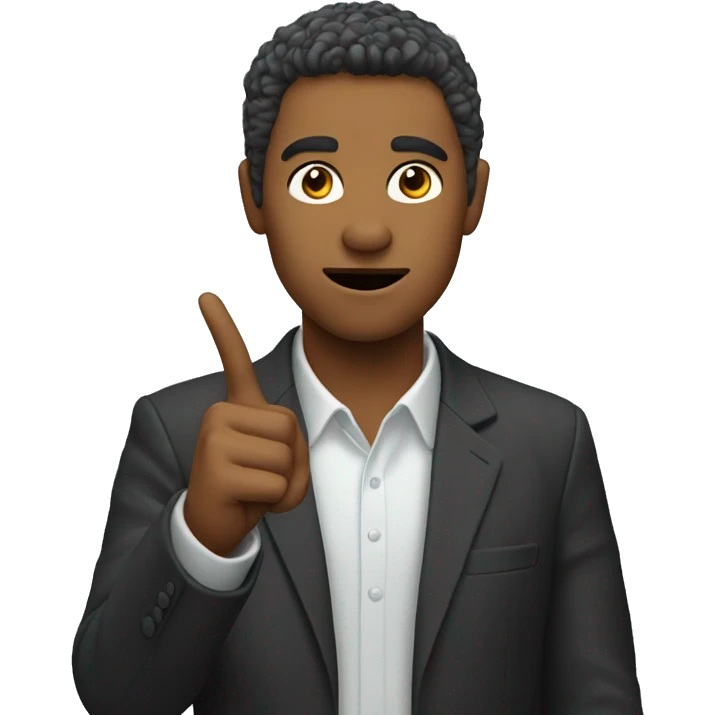 person pointing fingers in head emoji
