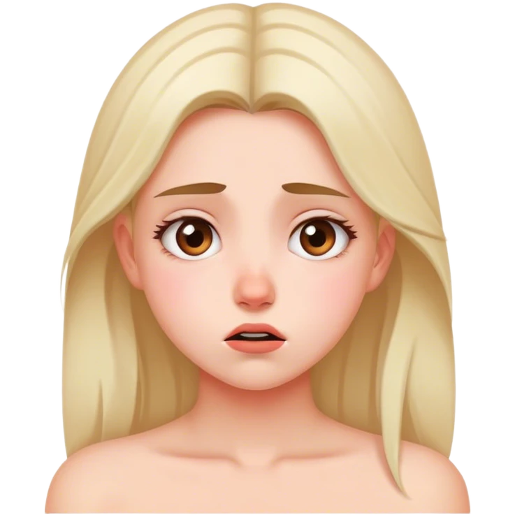 a girl who looks to the side and is desperate emoji