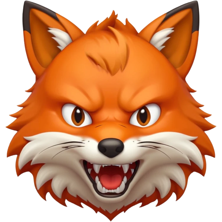 renard entier en colère emoji