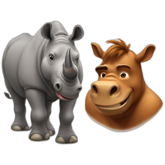 alf and a rhinoceros emoji