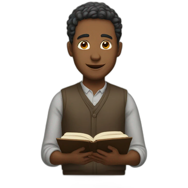 a man educating emoji