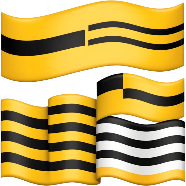 three horizontal stripes: black (top), white (middle), and yellow (bottom) garifuna flag emoji
