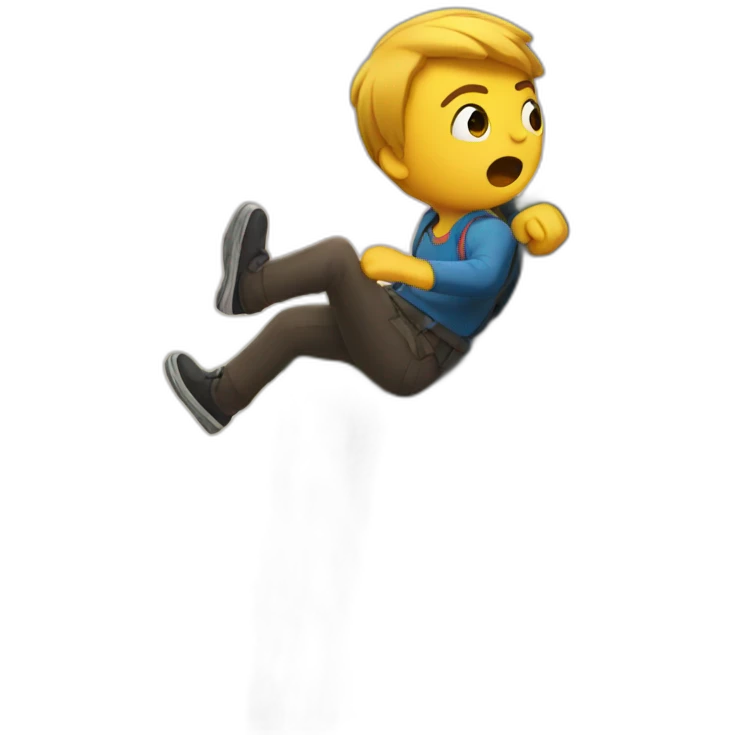 falling off a cliff emoji