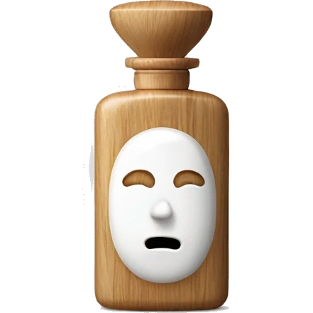 Wood stick white parfum bottle  emoji