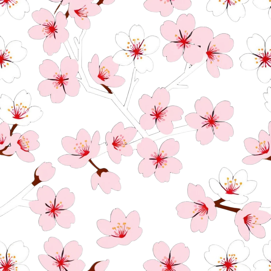 Sakura cherry blossom pattern emoji