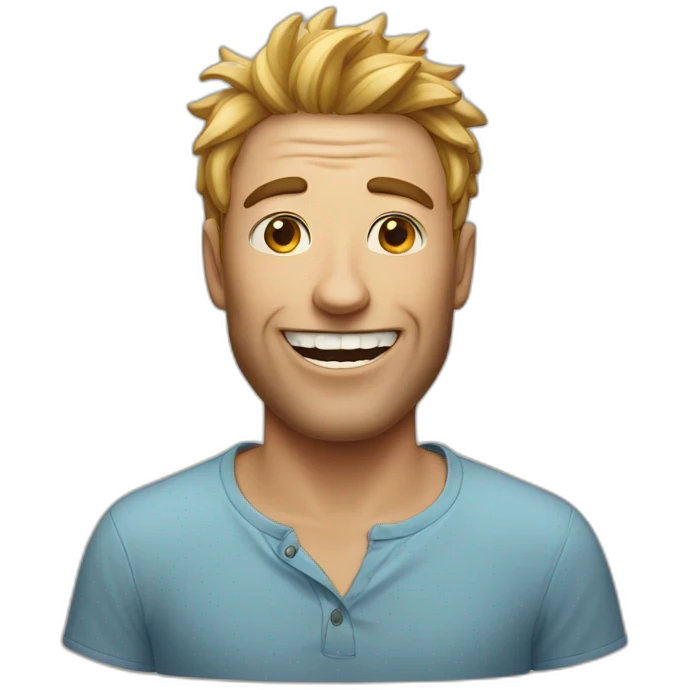 men without teeth and with cat on head emoji