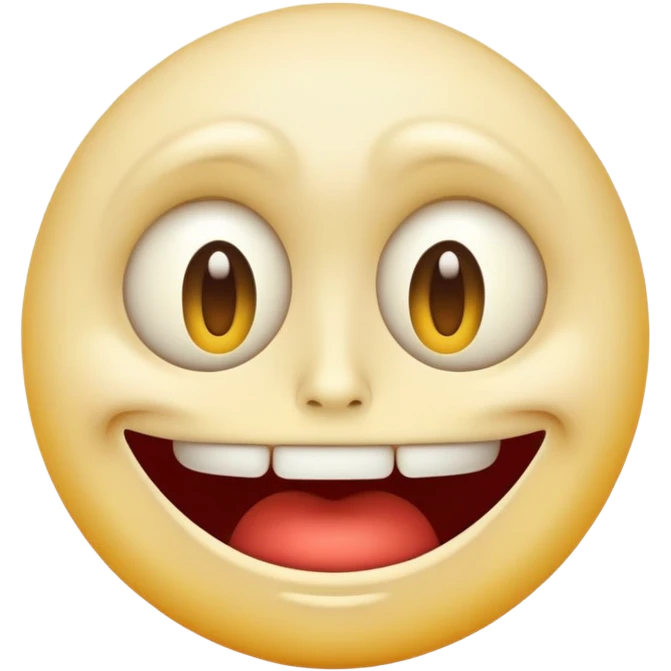 unsettling freaky emoji with distorted face emoji