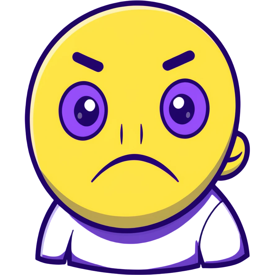yellow face with one eye half-closed and the other open, tilted annoyed expression emoji