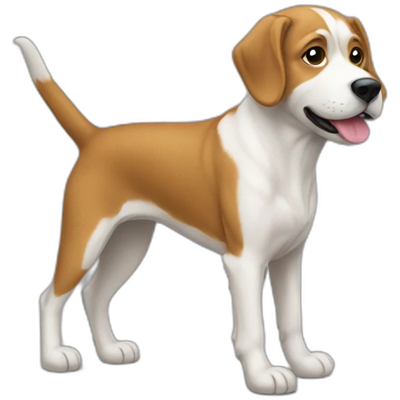 Un chien qui lèche une barre emoji