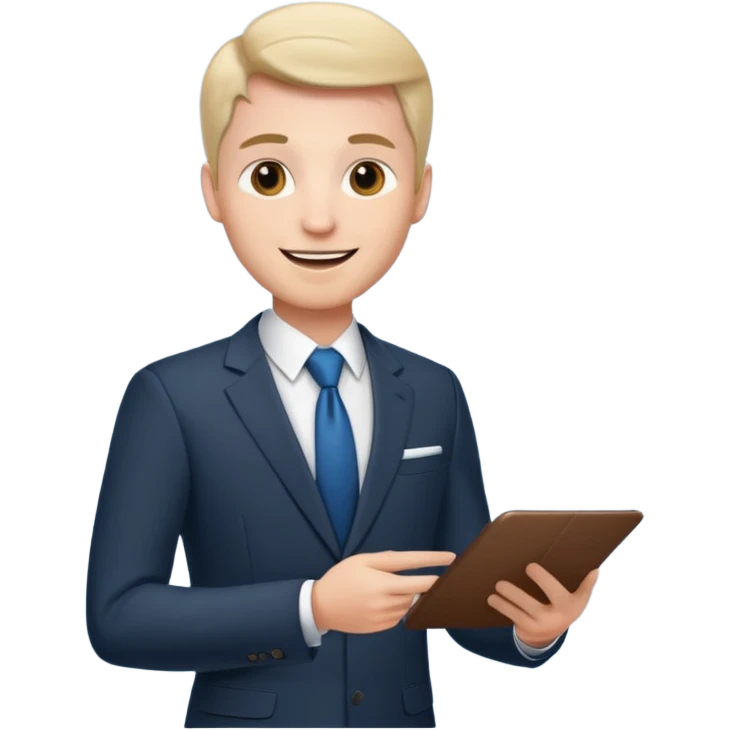 a man making a presentation emoji