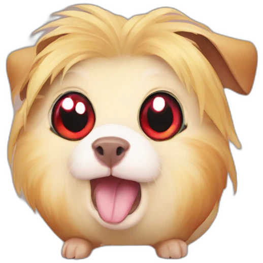 Mr sparkles a blonde red eye scary guinea pig emoji