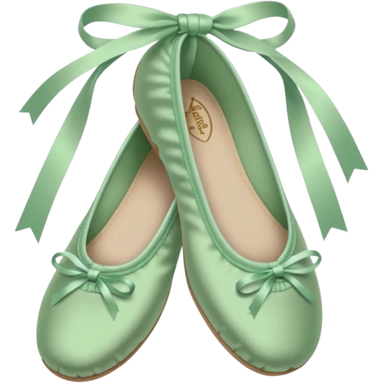Pale green satin ballet shoes emoji