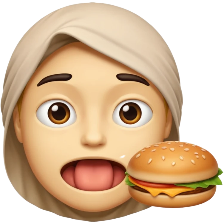 Dramatically hungry emoji