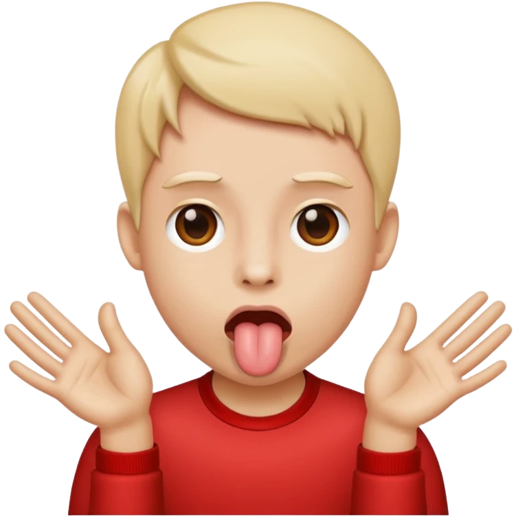 tongue out with hands to side  emoji