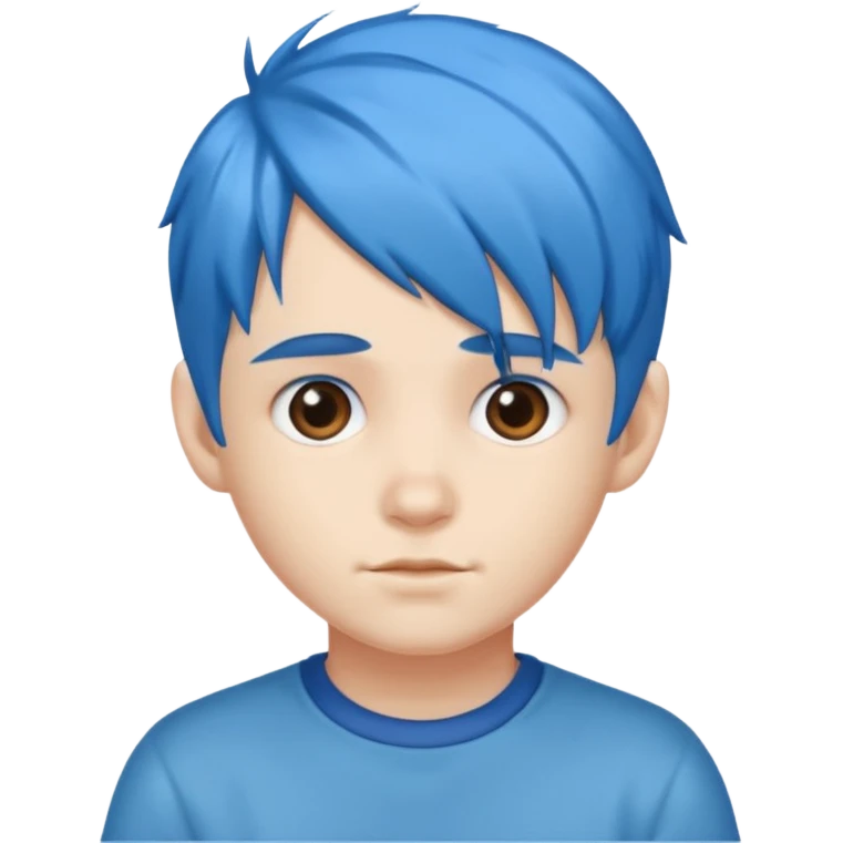 blue haired kid emoji