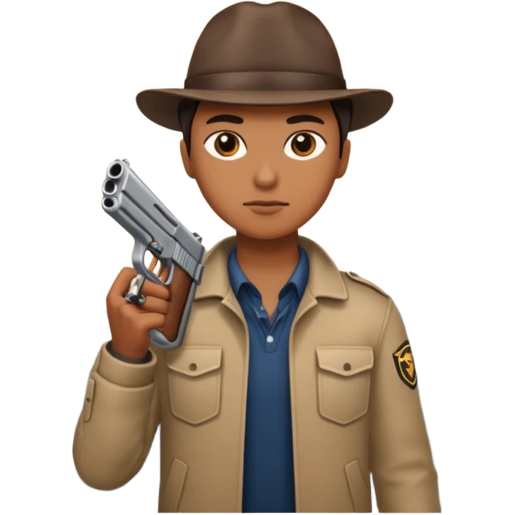 City with a dog and a gun emoji