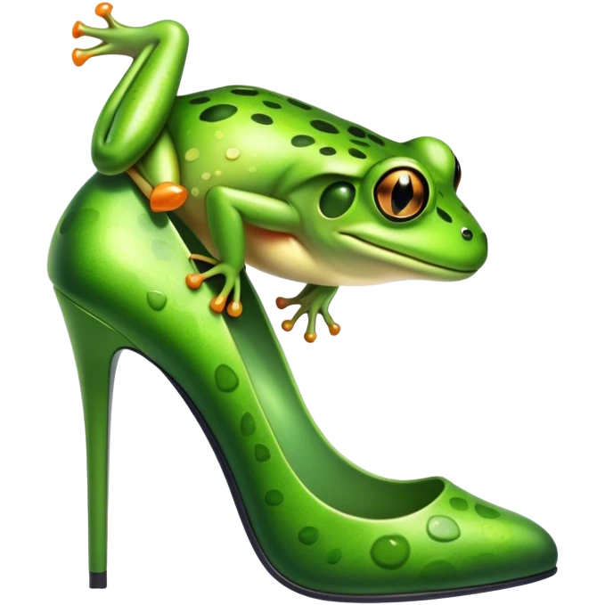 Frog wearing high heels emoji