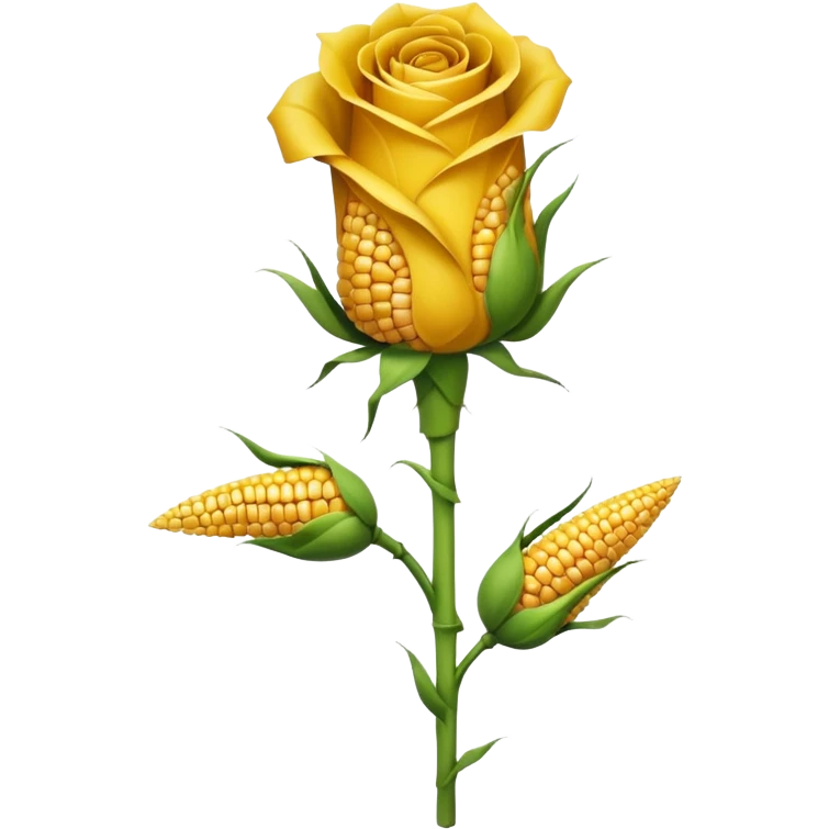 Make the wilted rose emoji but a stalk of corn but shaped like this emoji: 🥀🥀🥀 emoji