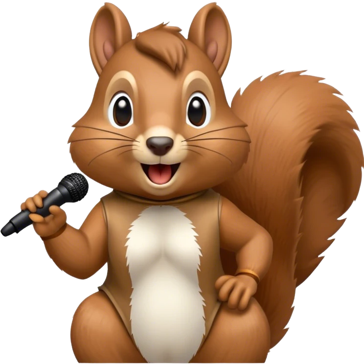 Singing and hip squirrel emoji
