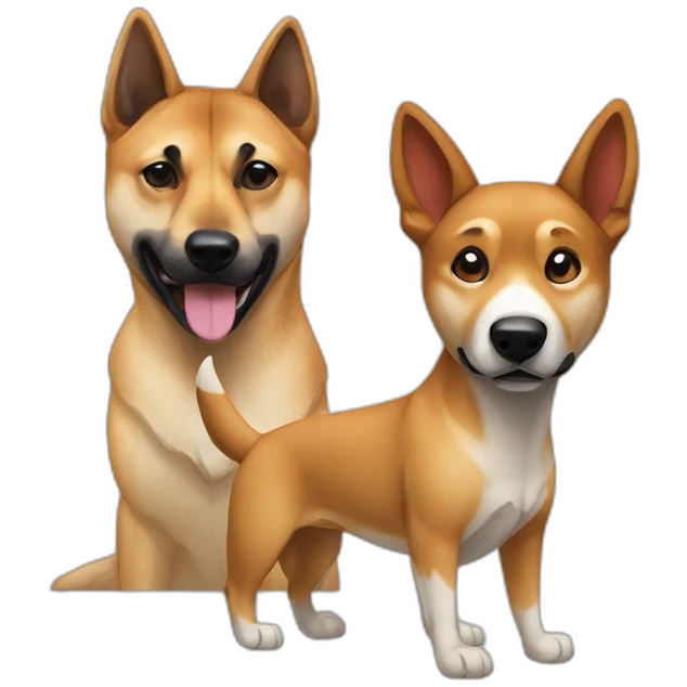 Malinois dog and Shiba Inu emoji