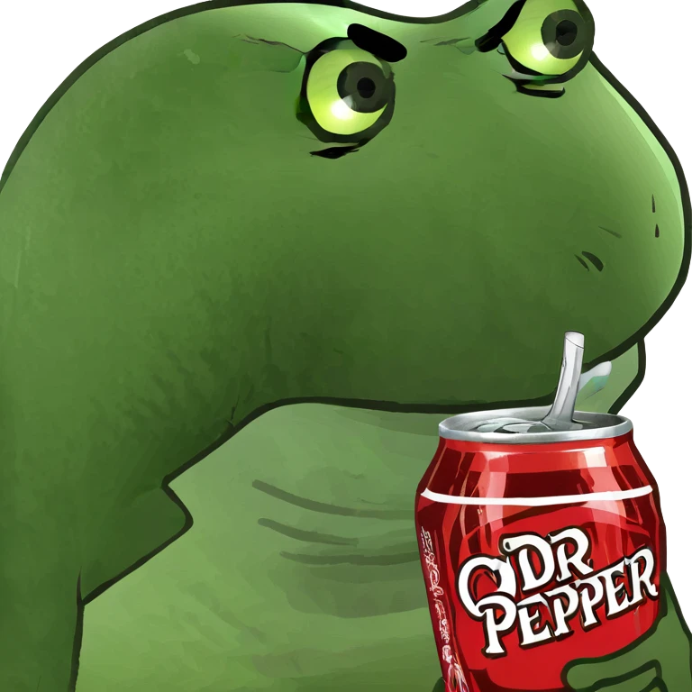 A baddie holding a Dr Pepper  emoji