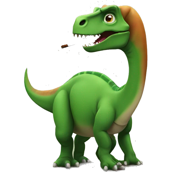 dinosaur smoking  emoji