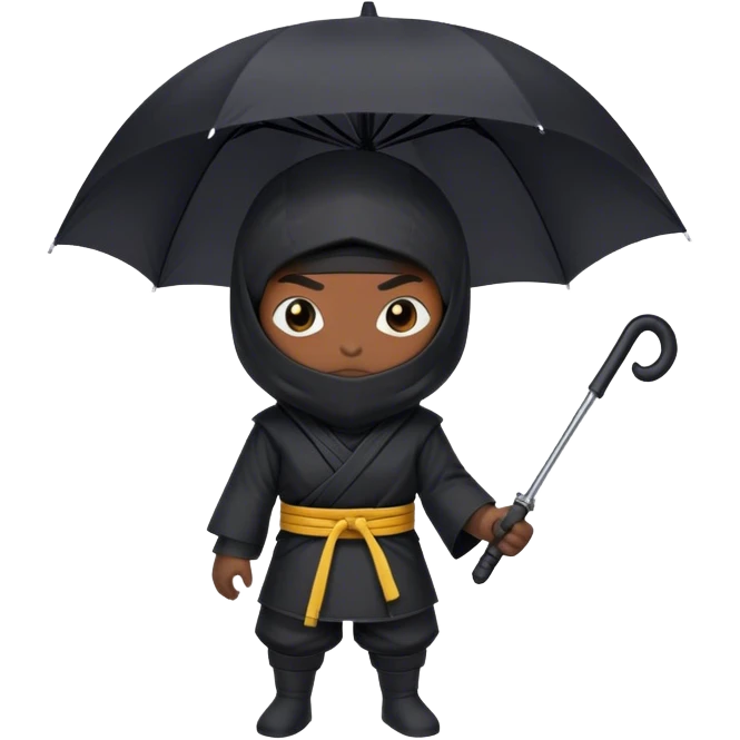 ☔️🥷🏾 emoji