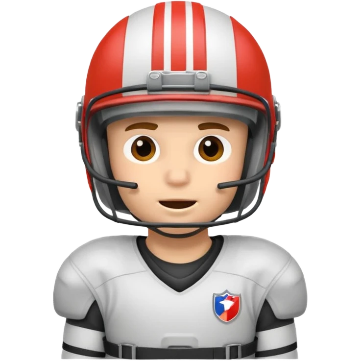 Football player with a seatbelt on them emoji