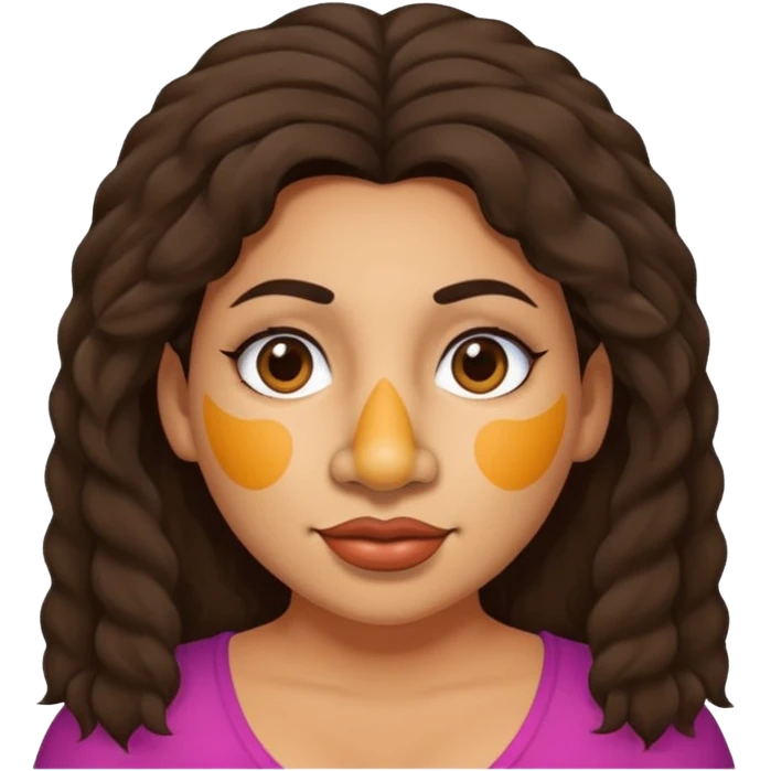 thick latina baddie with a hairy face and a large nose emoji