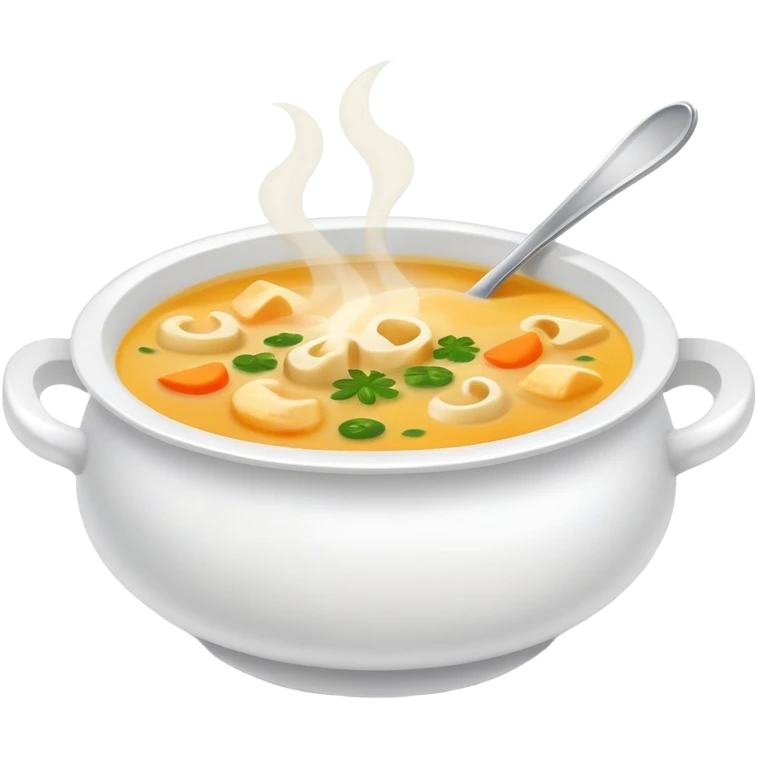 white bowl with soup emoji