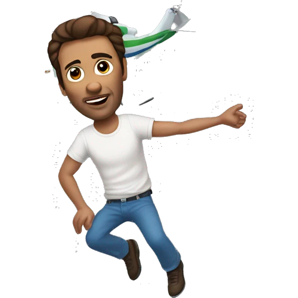Short cuban man with brown hair flies rc helicopter upside down  emoji