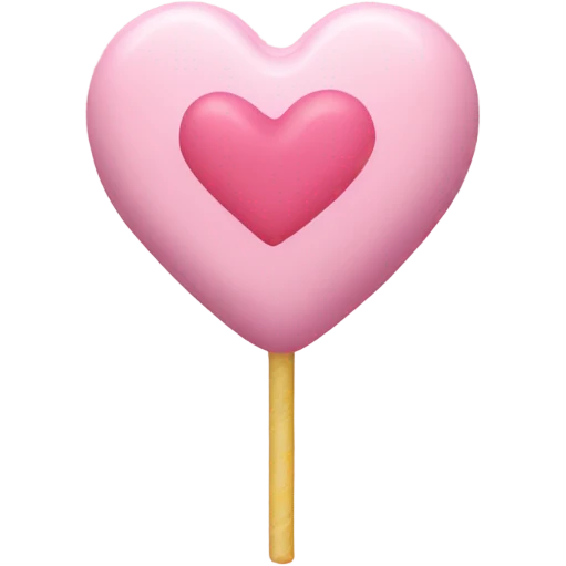 Pastel pink heart shaped candy emoji