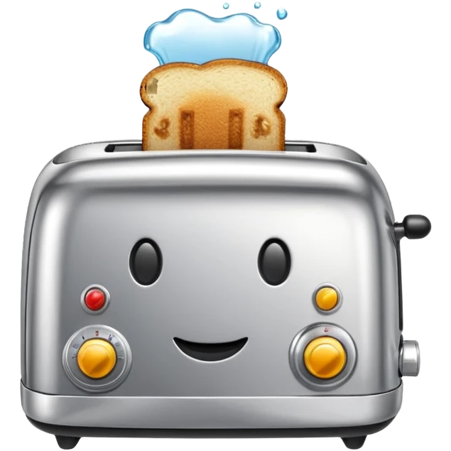 Happy toaster taking a bath emoji