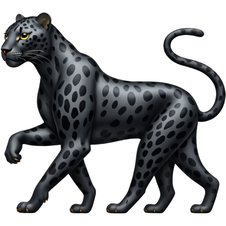 black leopard walking emoji