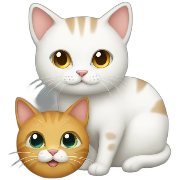 cat with cat emoji