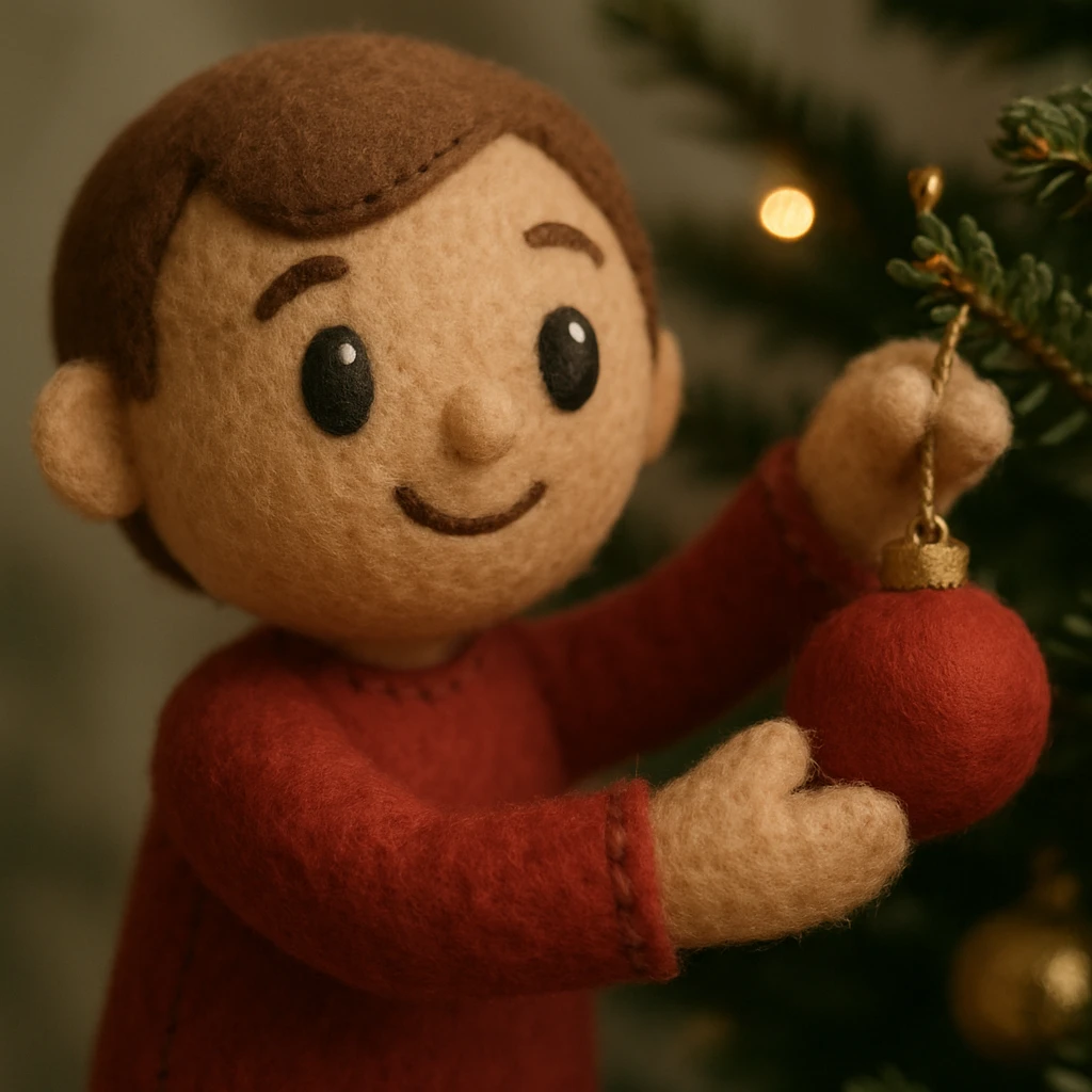 people decorating a Christmas tree emoji
