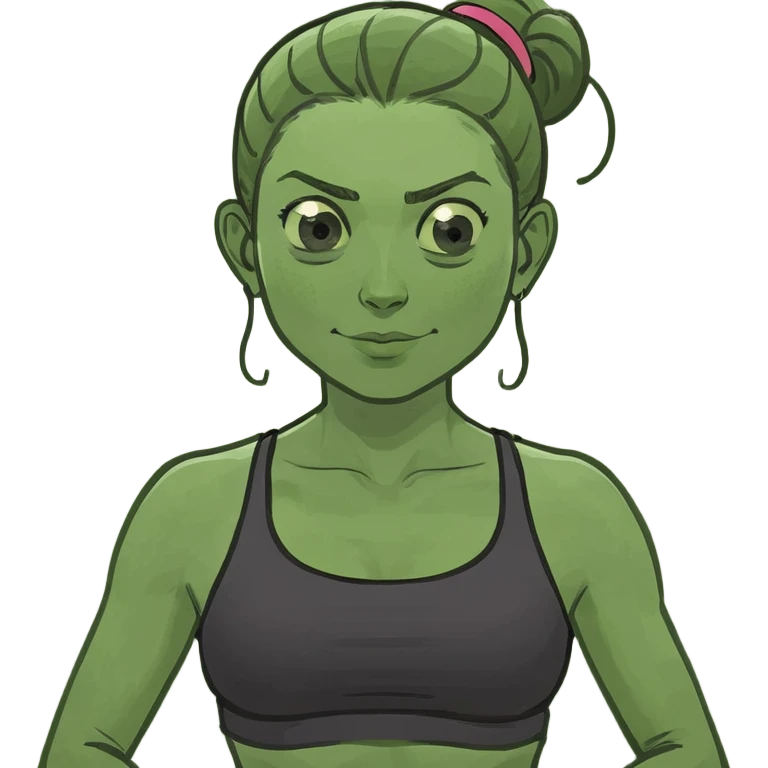 Girl doing pilates emoji