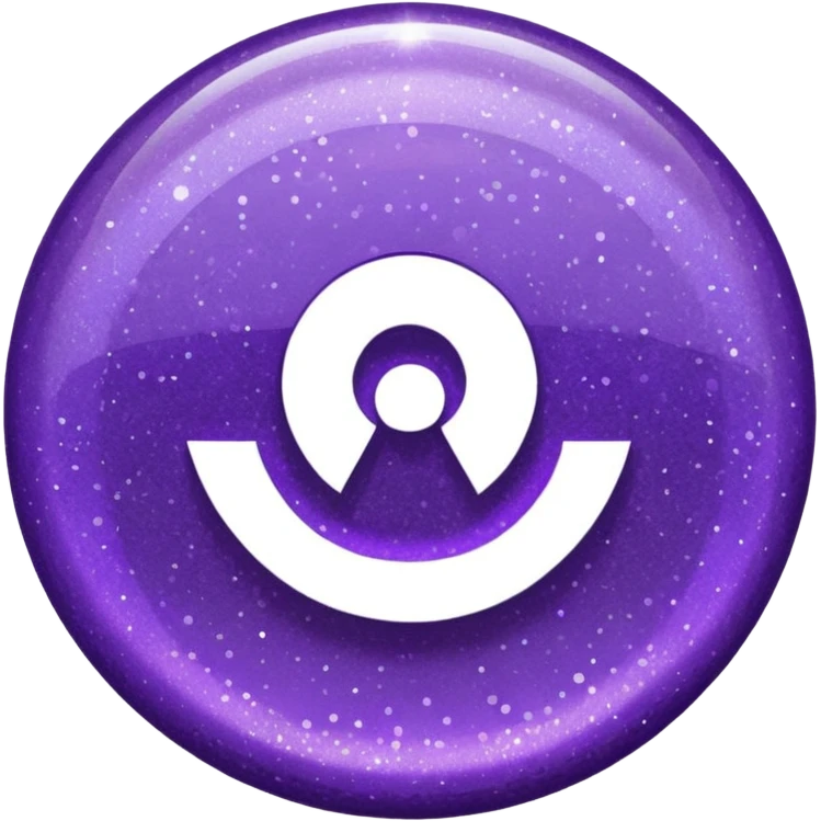 Purple Glitter Symbol of Manager emoji