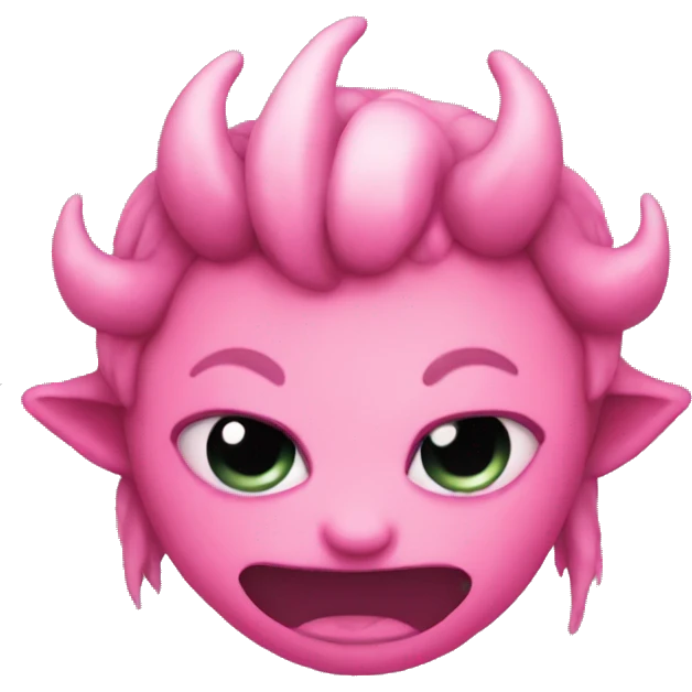 cute pink demon  emoji