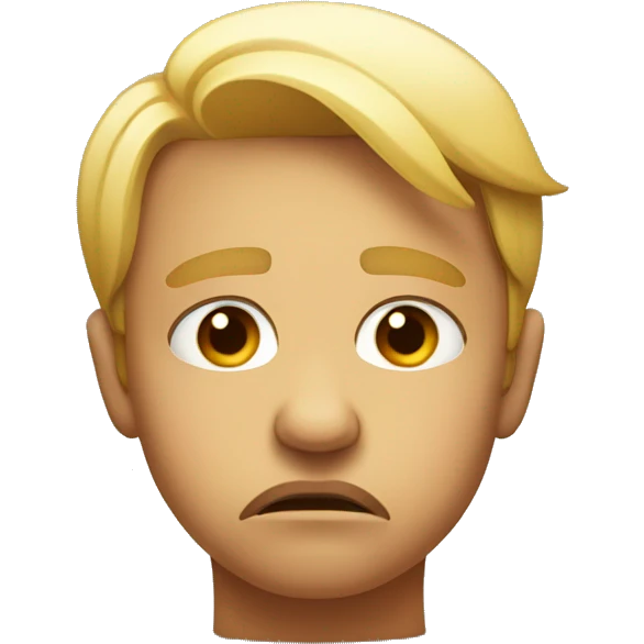 Sad pouting lip prominent emoji