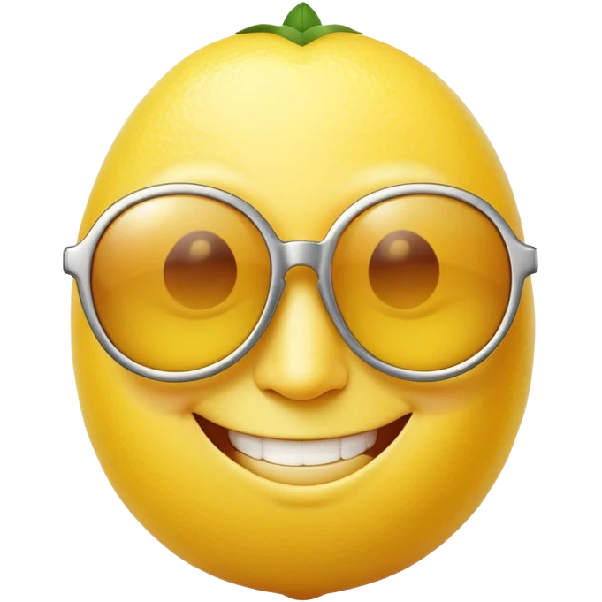 Lemon guy smiling with sunglasses  emoji