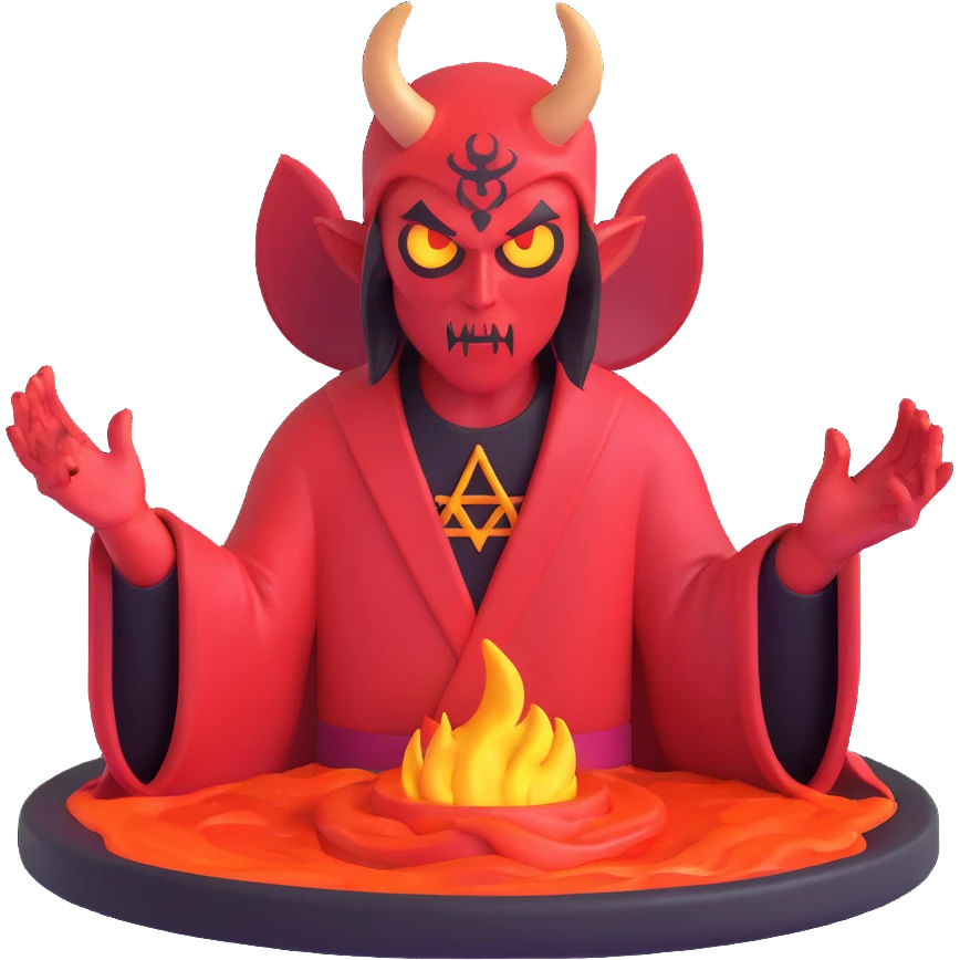 A satanic ritual emoji
