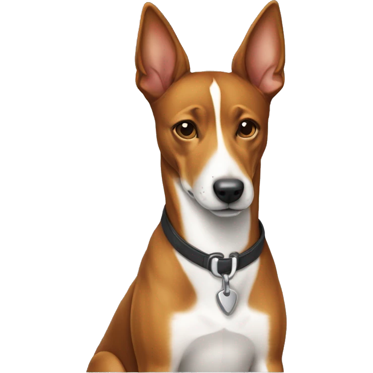 The dog basenji is sitting emoji