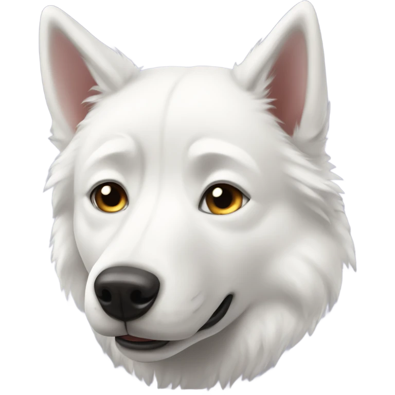 A white husky like dog emoji