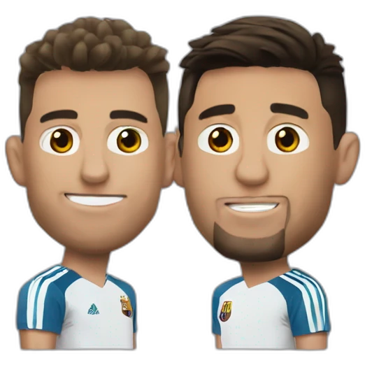 Ronaldo qui frape messi emoji